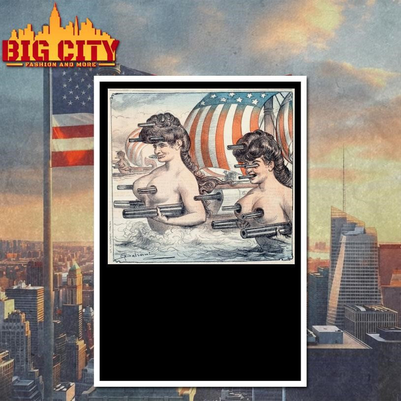 Italian illustration (1907) mocking the US Shirt