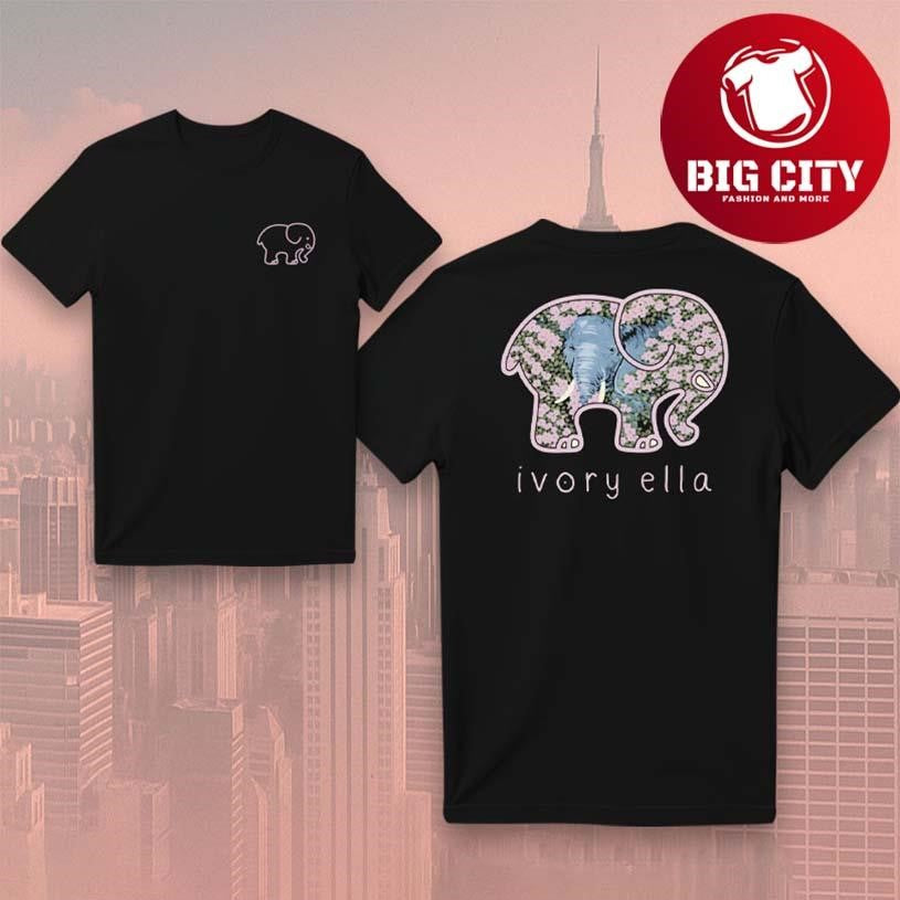 Ivory Ella Floral Elephant Two Sided Shirt