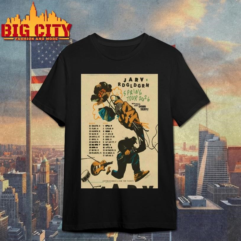 JARV And Red Gold Green Spring Tour 2026 Poster Shirt