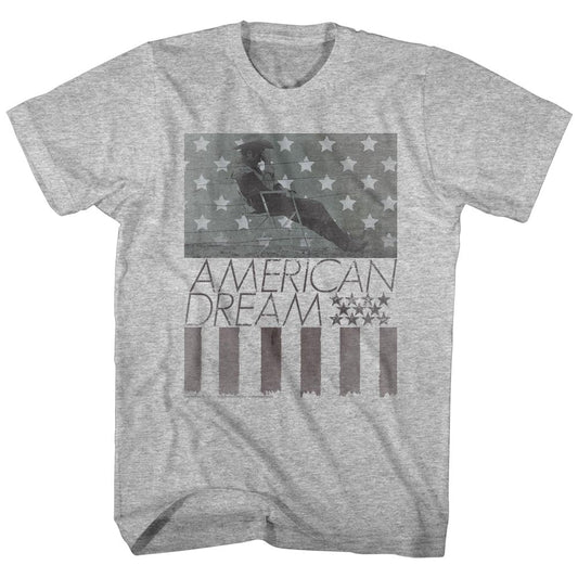 James Dean Mens S/S T-Shirt - Woo American Dream - Heather Gray Heather