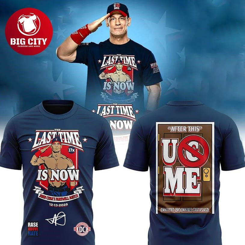 JOHN CENA The Last Time Is Now Farewell Match Two Sided Shirt