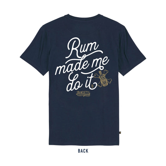 'Rum Made Me Do It' T Shirt - Navy