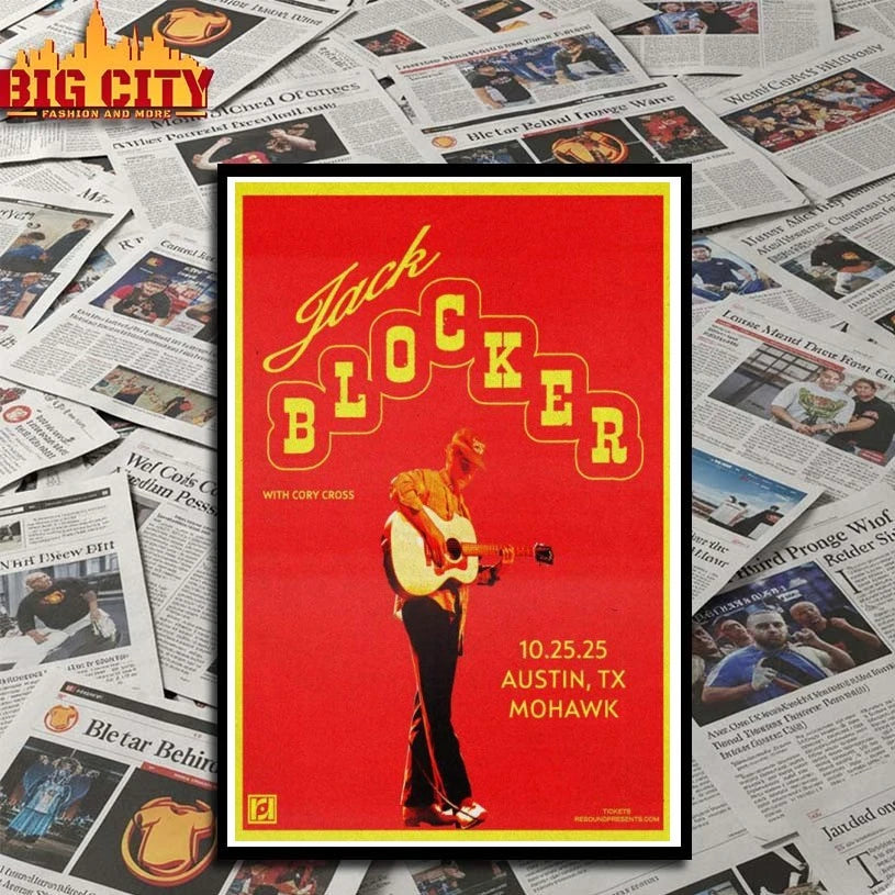 Jack Blocker with Cory Cross Oct 25 2025 Mohawk Indoors, Austin, TX Poster shirt