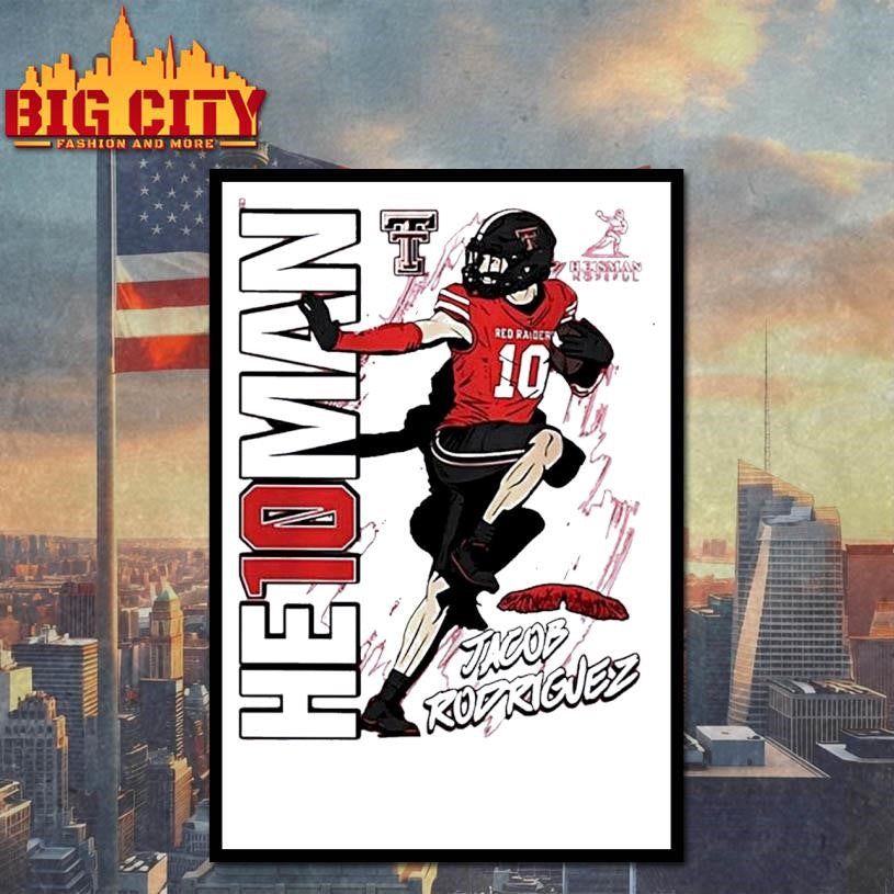 Jacob Rodriguez He10man Heisman Texas Tech Red Raiders Shirt