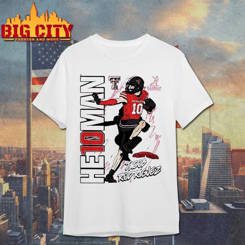 Jacob Rodriguez He10man Heisman Texas Tech Red Raiders Shirt