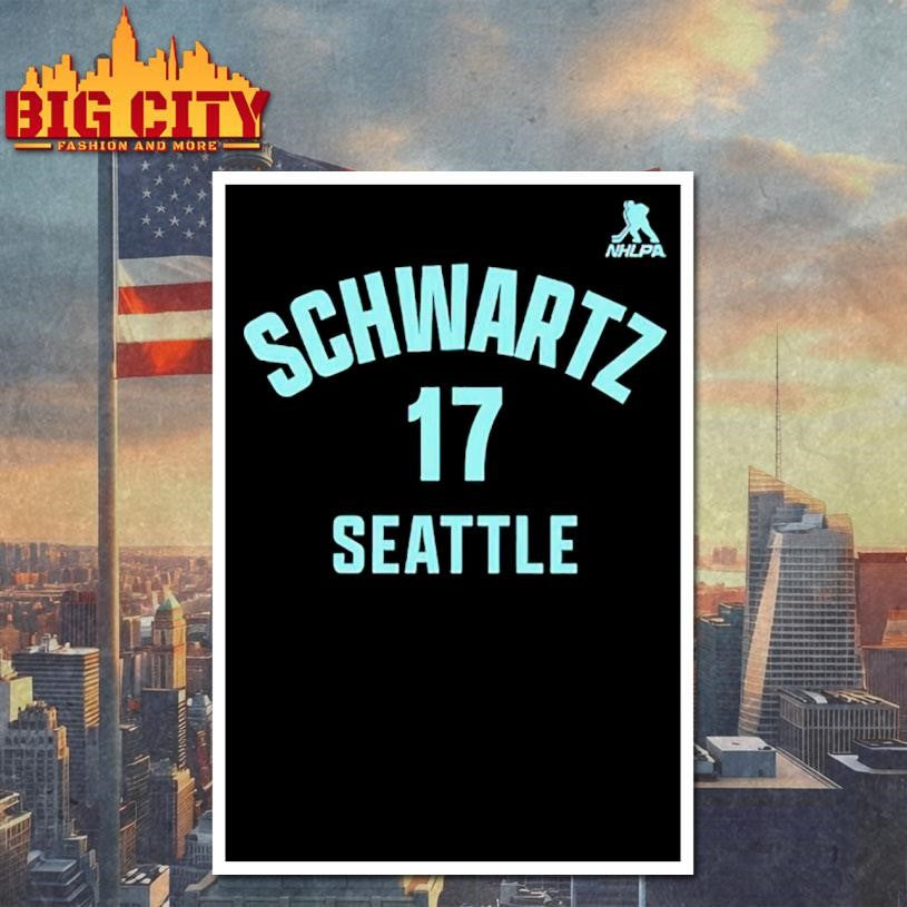 Jaden Schwartz #17 Seattle Name &amp; Number Shirt