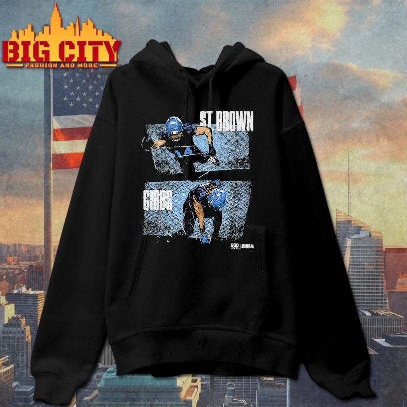 Jahmyr Gibbs and Amon-Ra St. Brown Detroit Dynamic Duo Shirts