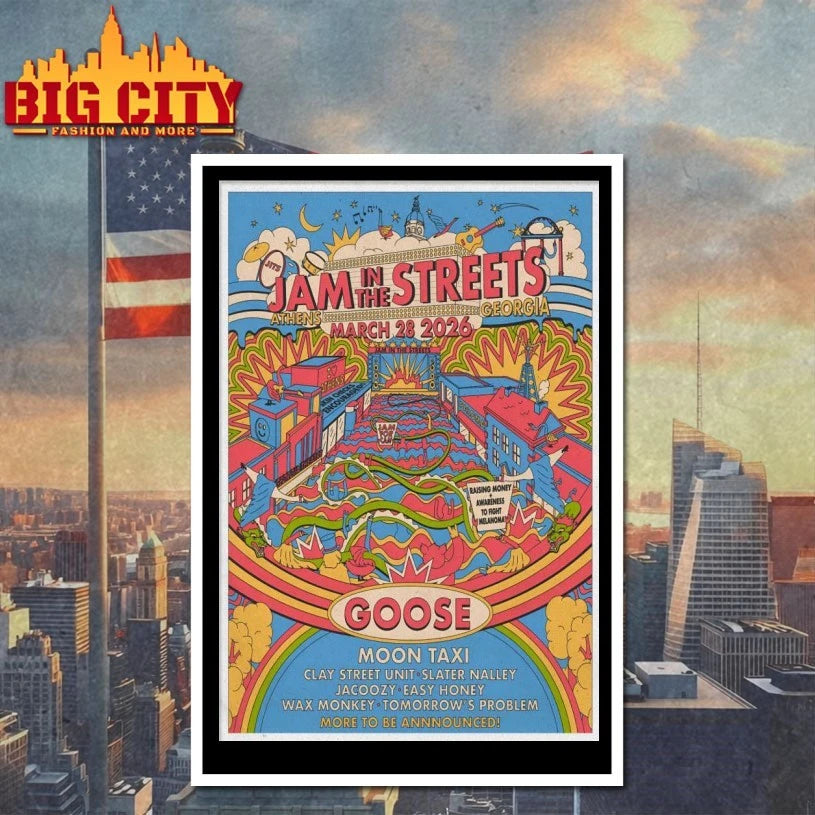 Jam In The Streets March 28 2026 Downtown Athens GA Poster shirt