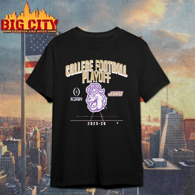 James Madison 2025 CFP Mascot College football playoff shirt