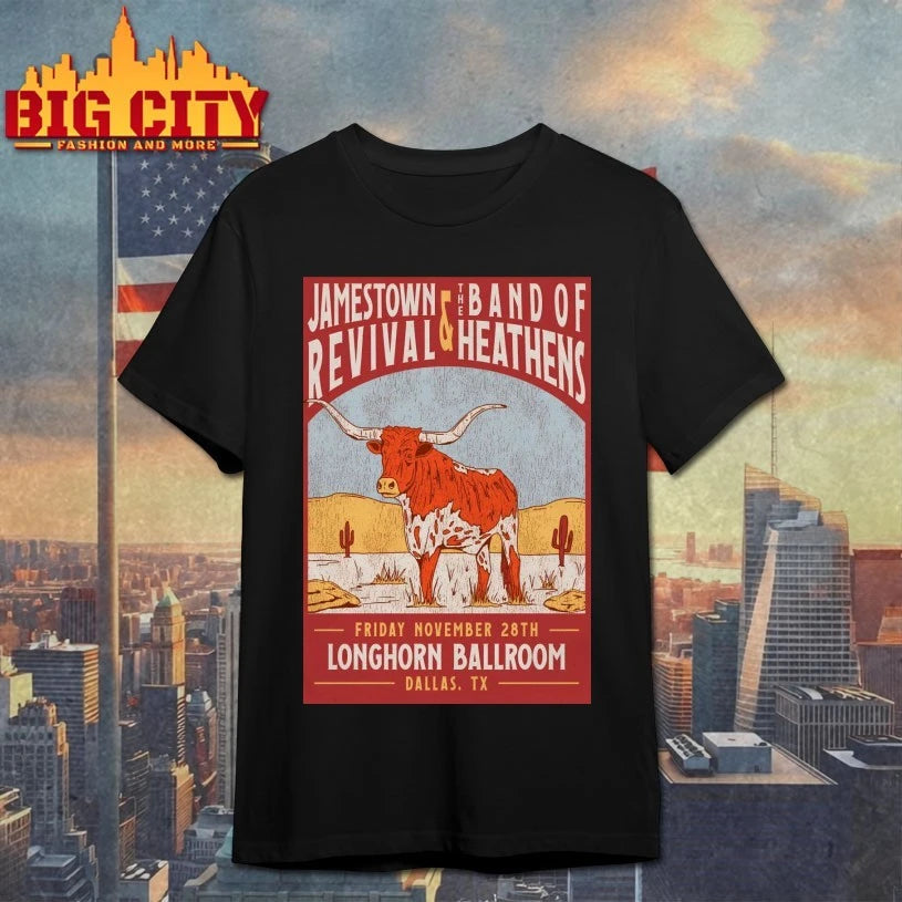 Jamestown Revival And The Band Of Heathens Tour Dallas TX On Nov 28 2025 Poster shirt