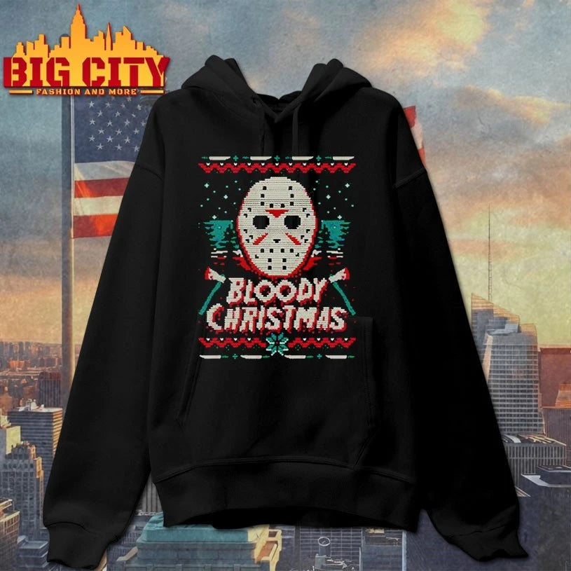 Jason Voorhees Bloody Christmas ugly shirt