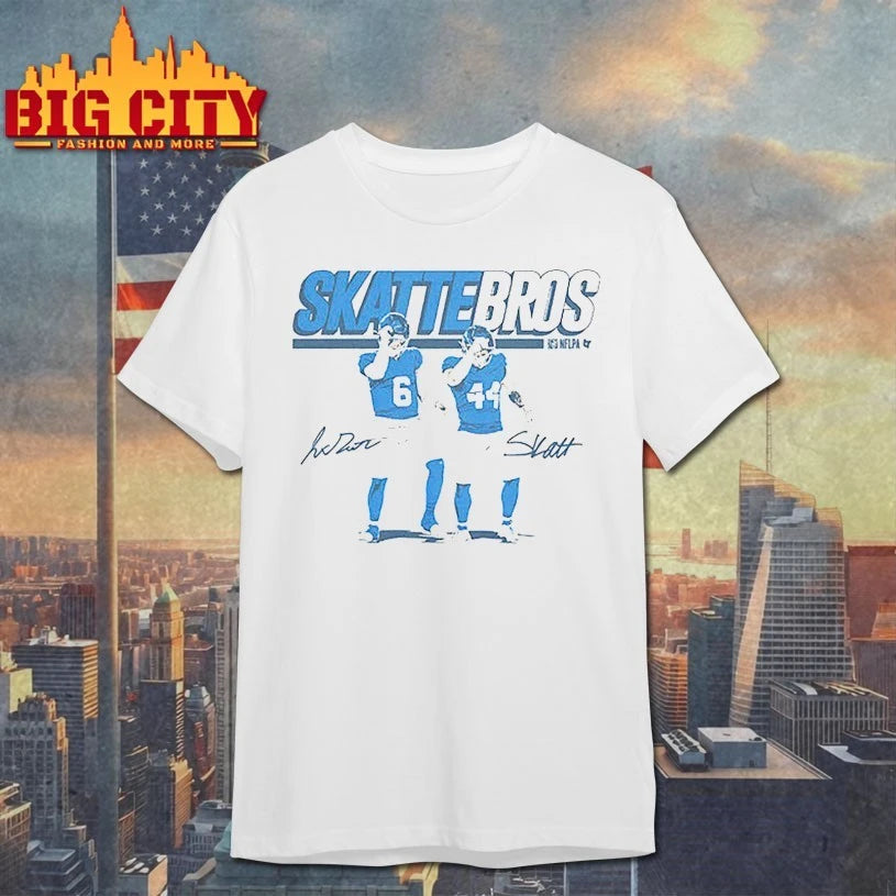 Jaxson Dart &amp; Cam Skattebo Skattebros signature shirt