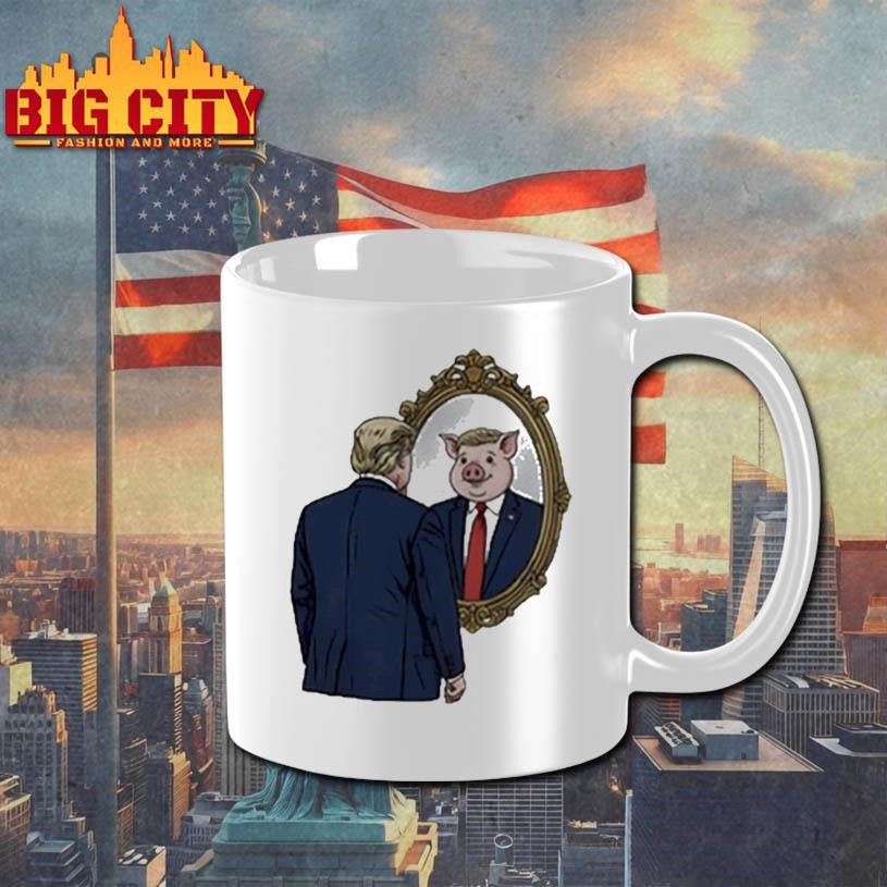 Jb Pritzker Wearing Quiet Piggy Trump Mirror Shirt