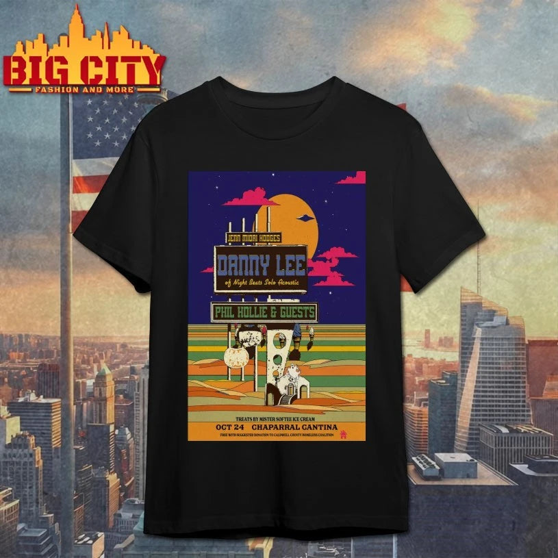 Jenn Miori Hodges Danny Lee Of Night Beats Solo Acoustic Phil Hollie &amp; Guests Oct 24, 2025 Chaparral Cantina Poster shirt