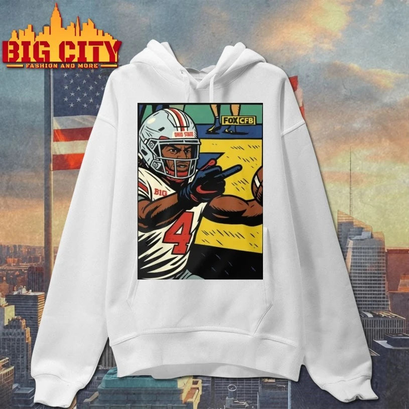 Jeremiah Smith Middle Finger Fan Michigan cartoon shirt
