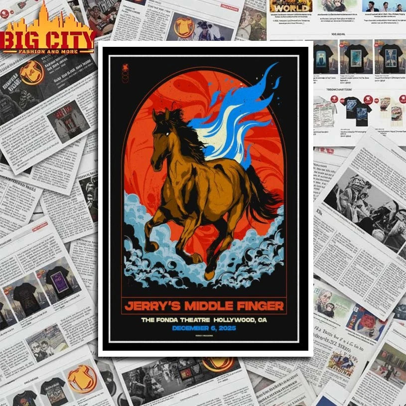Jerry’s Middle Finger California Dec 6 2025 Poster shirt