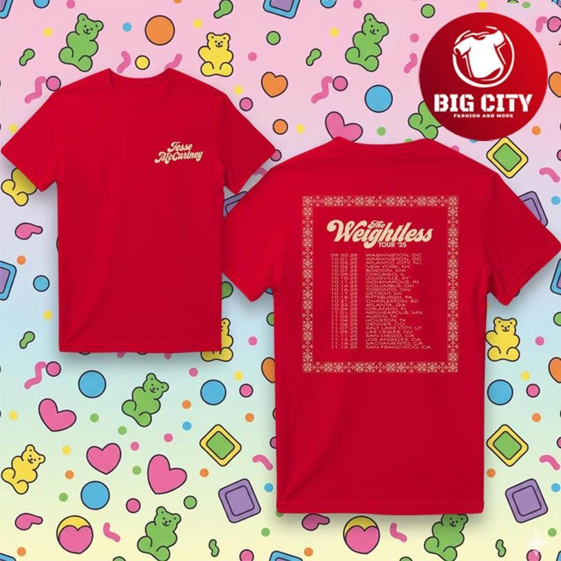 Jesse McCartney Tile Tour 2025 Two Sided Shirt