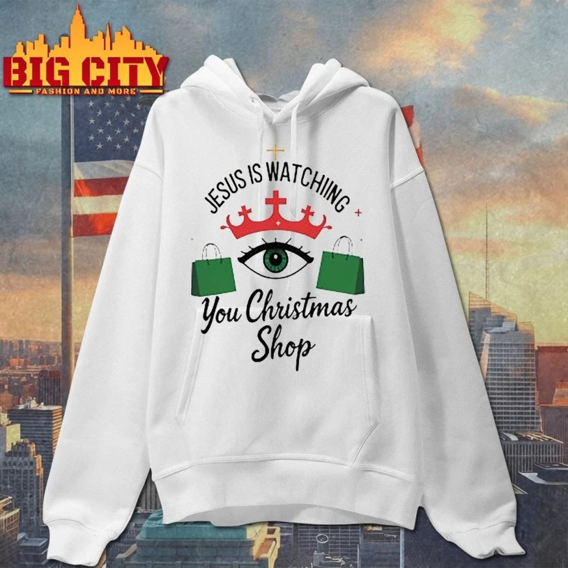 Jesus Watching You christmas shop shirt