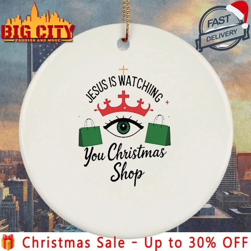 Jesus Watching You christmas shop shirt