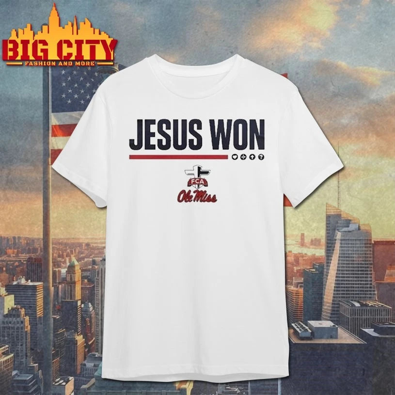 Jesus Won Ole Miss Football Shirt