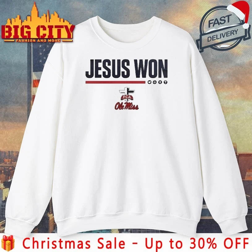 Jesus Won Ole Miss Football Shirt
