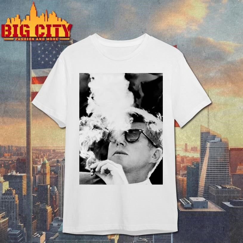 Jfk Smoking With Shades John F Kennedy President Shirt