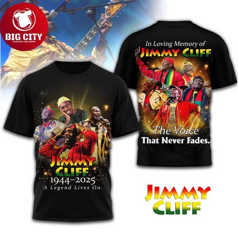 Jimmy Cliff Memorial Tribute Shirt 2025 Reggae Legend Commemorative Two Sided Shirt