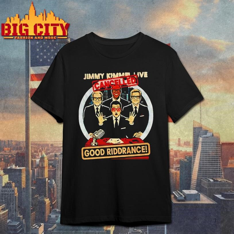 Jimmy Kimmel live cancelled good riddance cartoon shirt