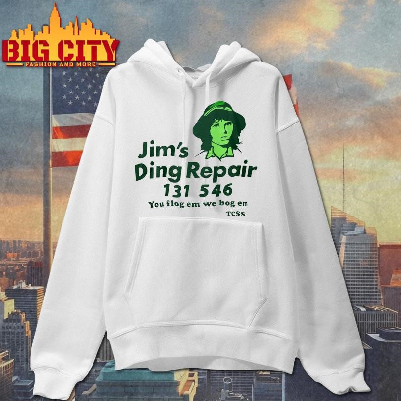 Jims Ding Repair 1311 546 You Flog Em We Bog Em Shirt
