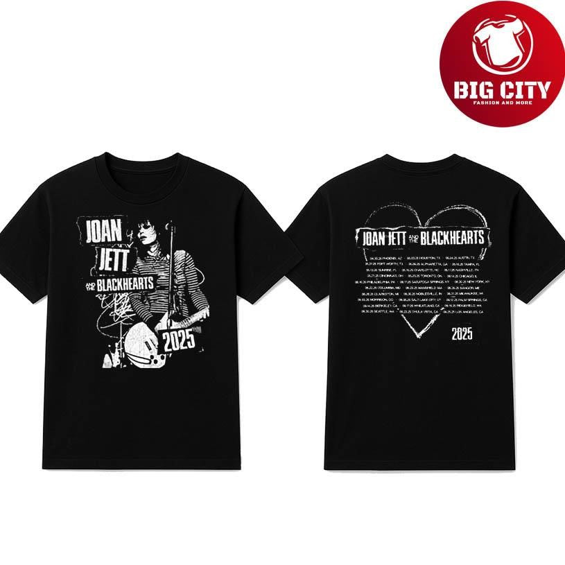 Joan Jett LAnd The Blackhearts 2025 Two Sided Shirt