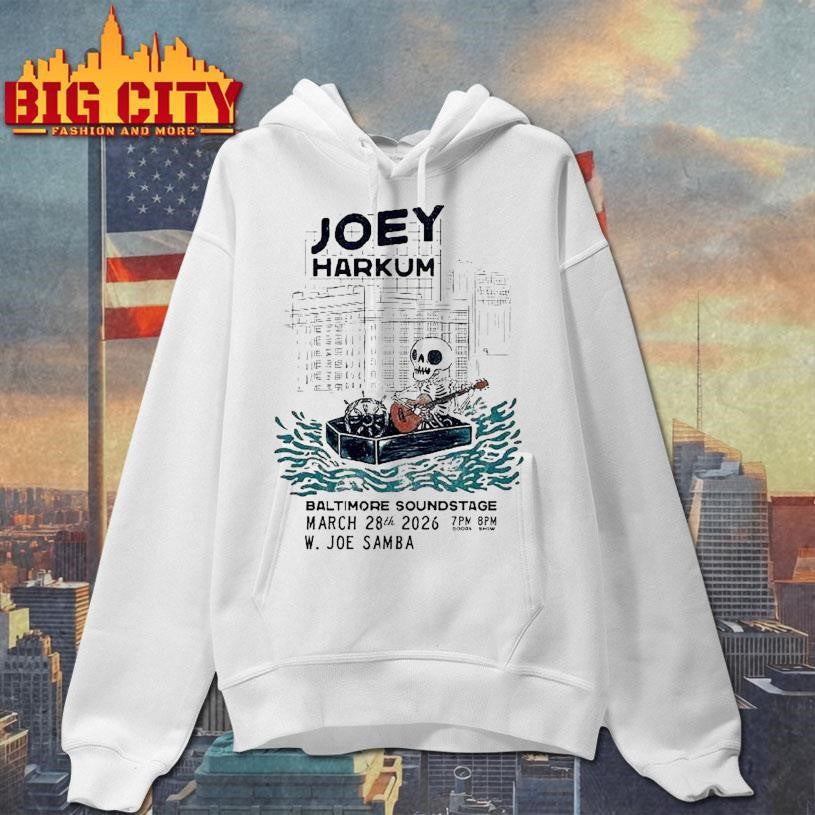 Joey Harkum Event Baltimore Md On March 28 2026 Skeleton Guitar Coffin Shirt
