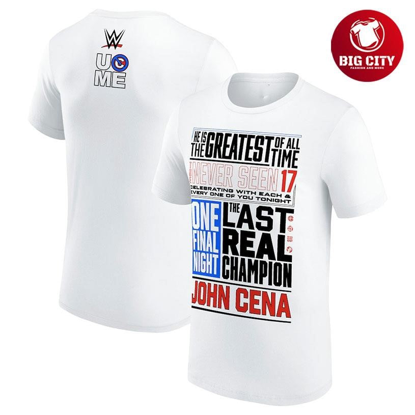 John Cena Never Seen 17 Phrase Two Sided Shirt