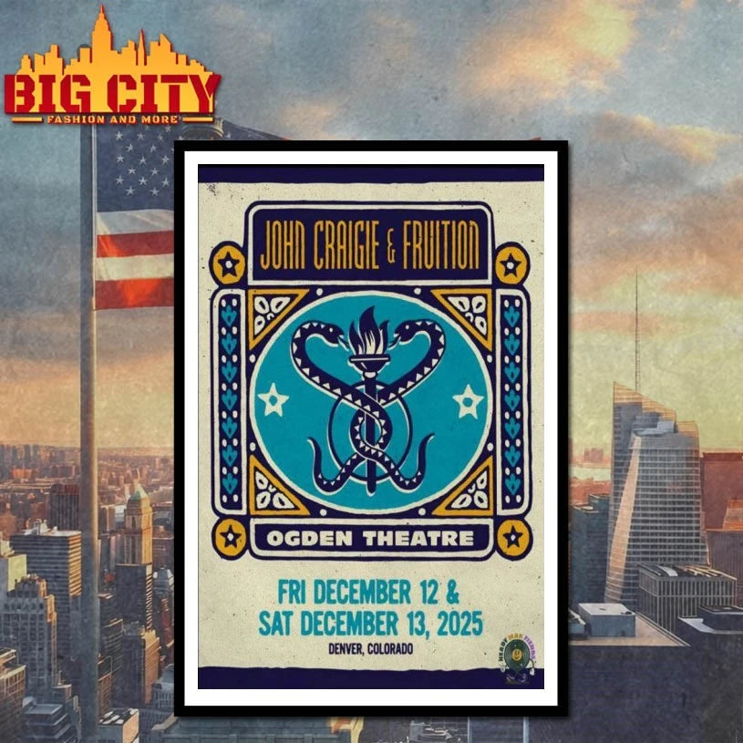 John Craigie And Fruition Live Ogden Theatre Denver, CO Poster shirts