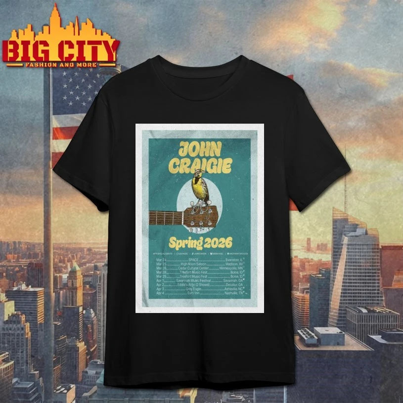 John Craigie Spring Tour 2026 Poster shirt
