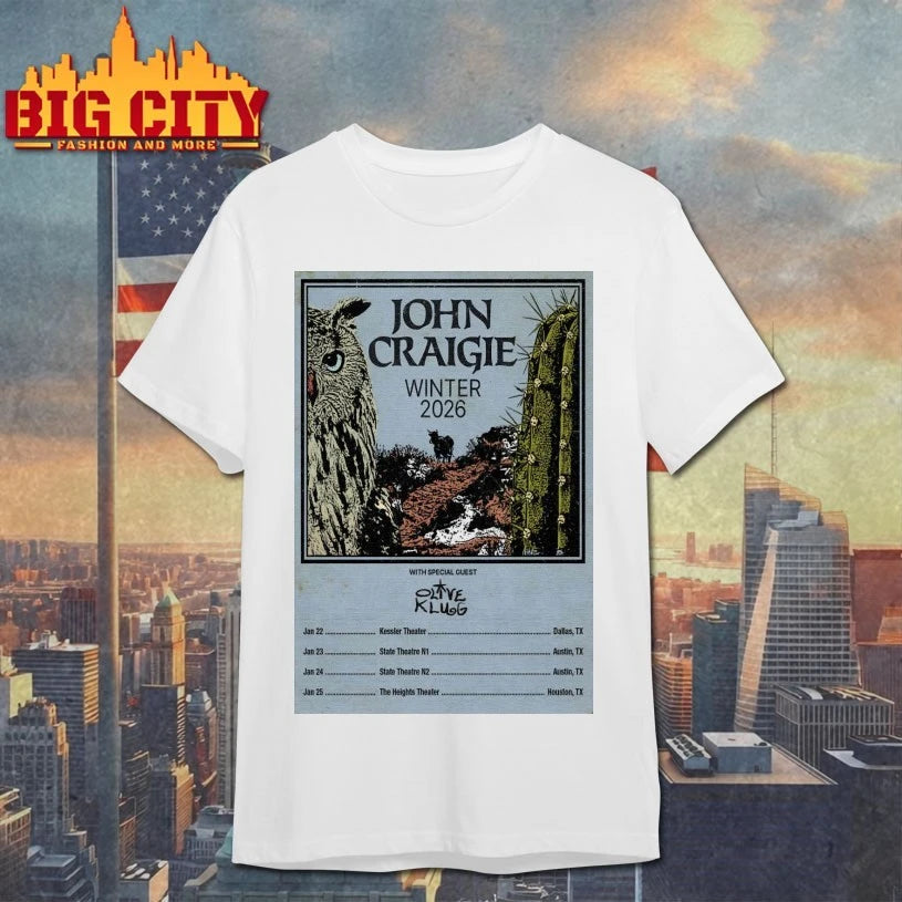 John Craigie Winter 2026 Tour Poster shirt