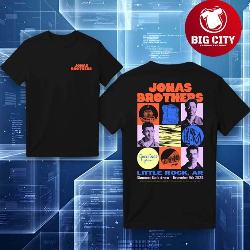 Jonas Brother Little Rock December 9 2025 Tour Two Sided Shirt