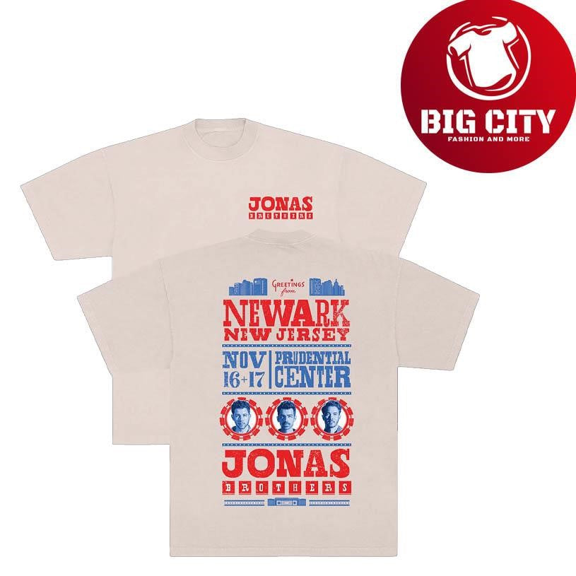 Jonas Brothers Greetings From Newark New Jersey Your Hometown Two Sided Shirt
