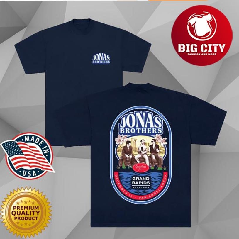 Jonas Brothers Greetings From Your Hometown Grand Rapids Mi Two Sided Shirt