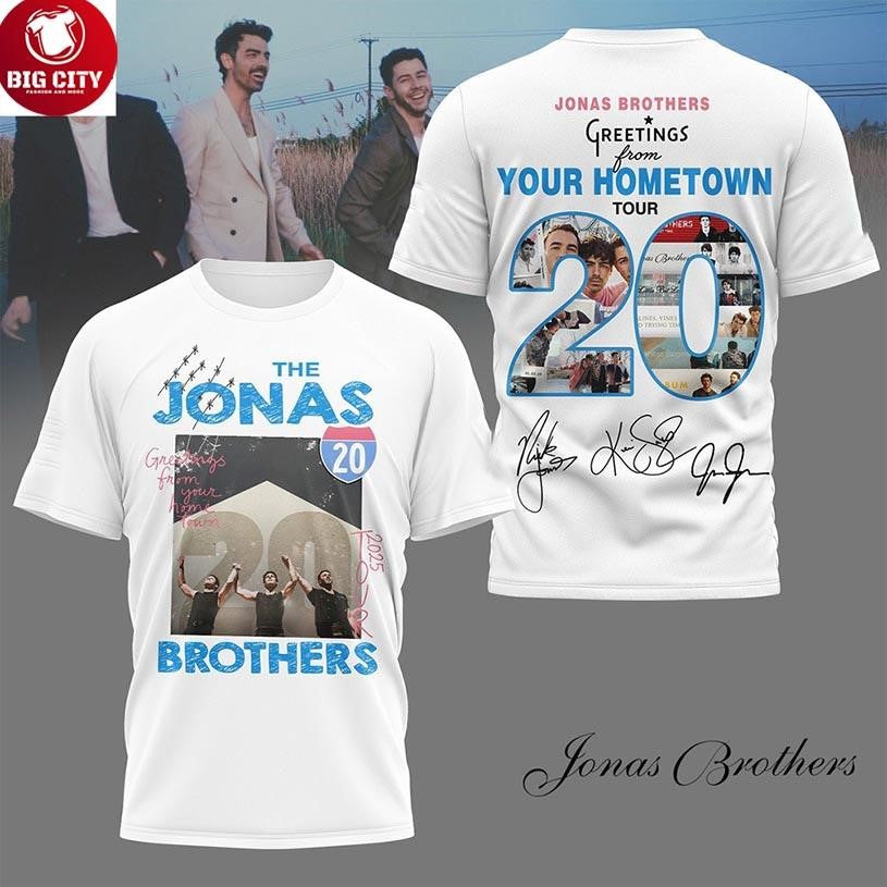 Jonas Brothers Greetings From Your Hometown Tour 2025 New Two Sided Shirt Shirt