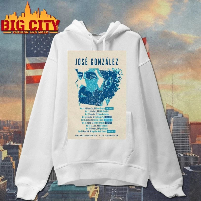 Jose Gonzalez Tour Nov 2025 North America Poster shirt