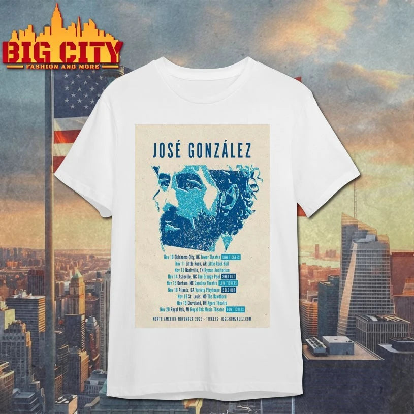 Jose Gonzalez Tour Nov 2025 North America Poster shirt
