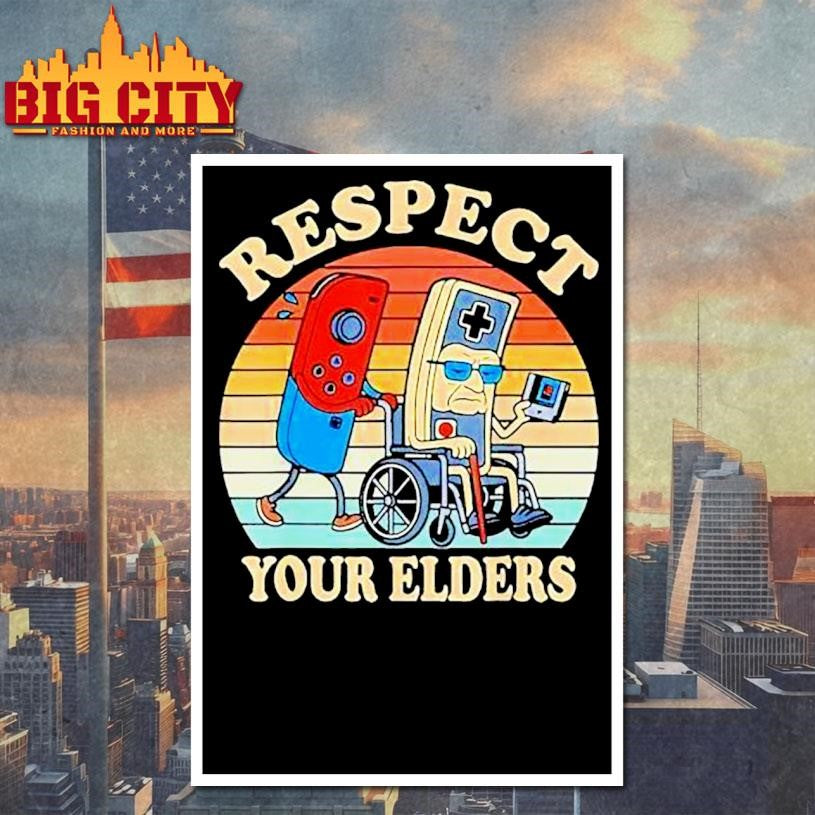 Joy-con Push Nes Control Respect Your Elders Vintage Shirt