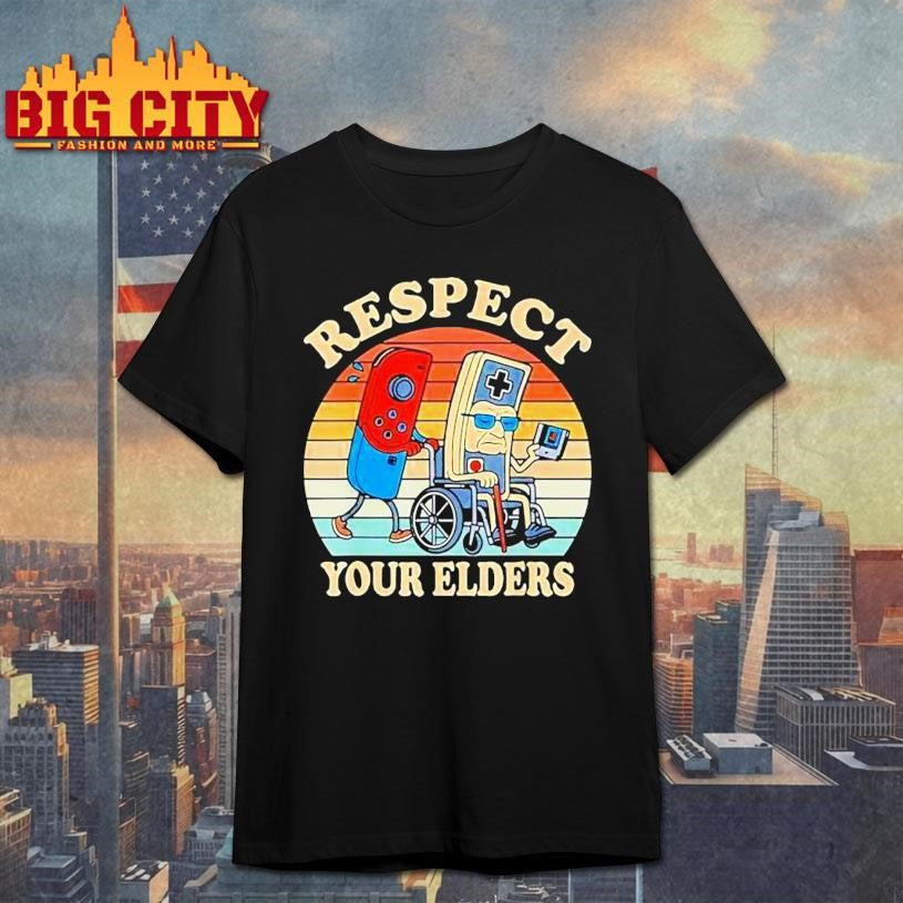 Joy-con Push Nes Control Respect Your Elders Vintage Shirt