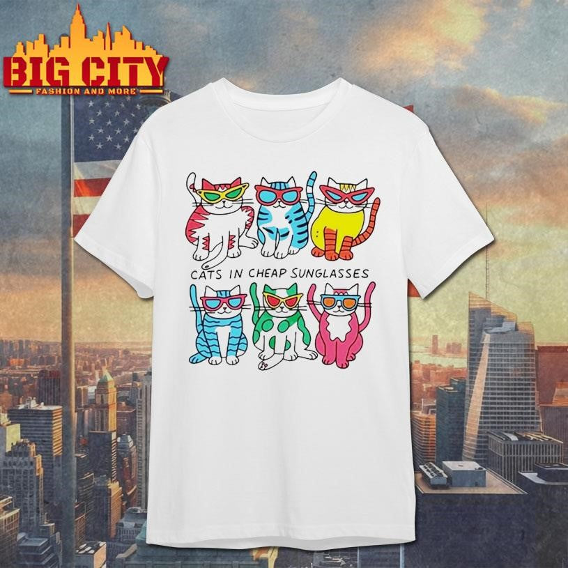 Justin Bieber Cats In Cheap Sunglasses Shirt