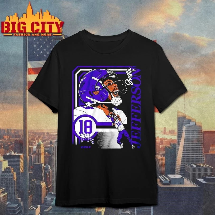Justin Jefferson Collage Frame signature Shirt