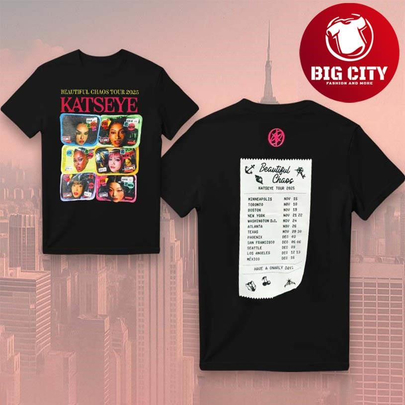 KATSEYE Beautiful Chaos Tour 2025 Two Sided Shirt