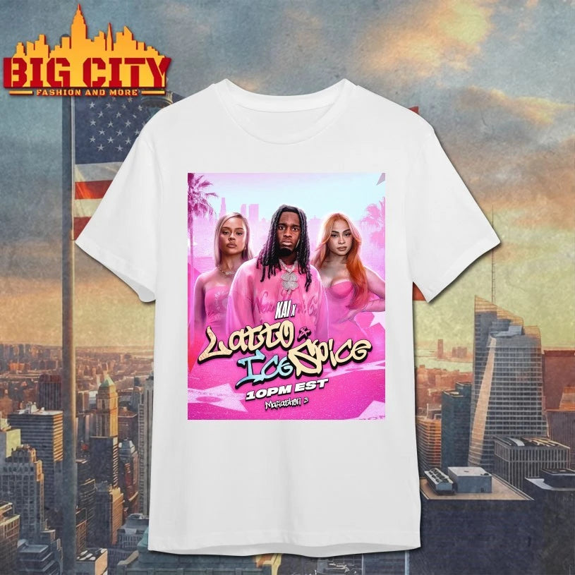 Kai Cenat X Latto And Ice Spice Pink Shirt