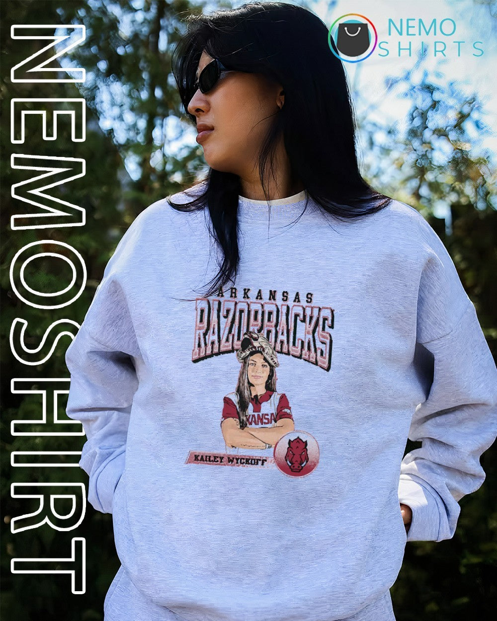 Kailey Wyckoff Arkansas Razorbacks portrait shirt