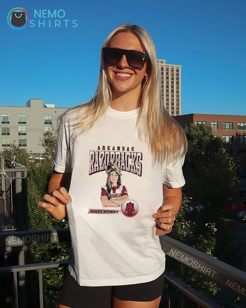 Kailey Wyckoff Arkansas Razorbacks portrait shirt