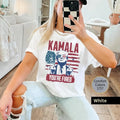 Kamala You're Fired Shirt, President Trump Middle Finger, 2024 American Flag Unisex T-Shirt, Republican Gifts, Gift for Trump Supporter